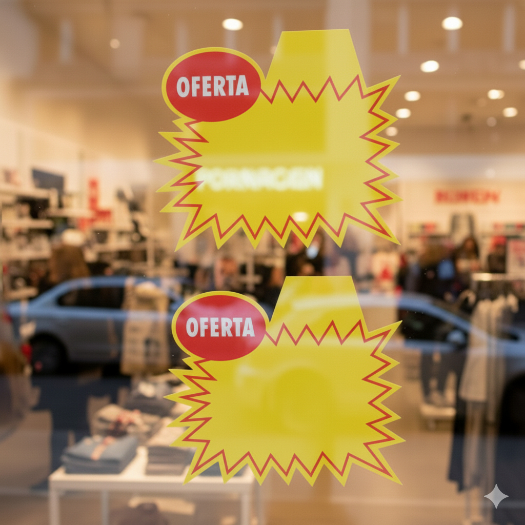 Balão de Oferta Cartaz Propaganda Oferta Supermercado Placas Promocionais Chamativas Vitrine Gôndola