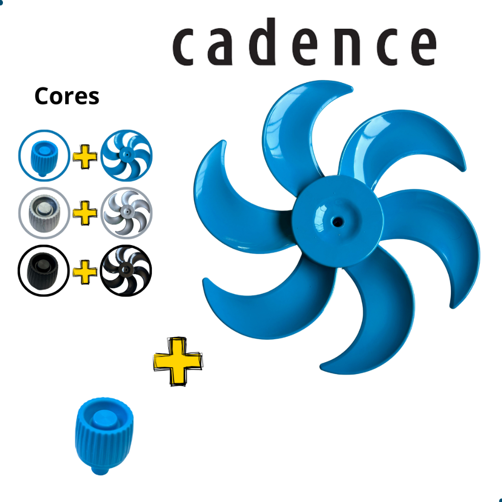 HÉLICE VENTILADOR CADENCE + BOTÃO EROS ORIGINAL VTR 40CM 6 PÁS em Oferta na Shopee