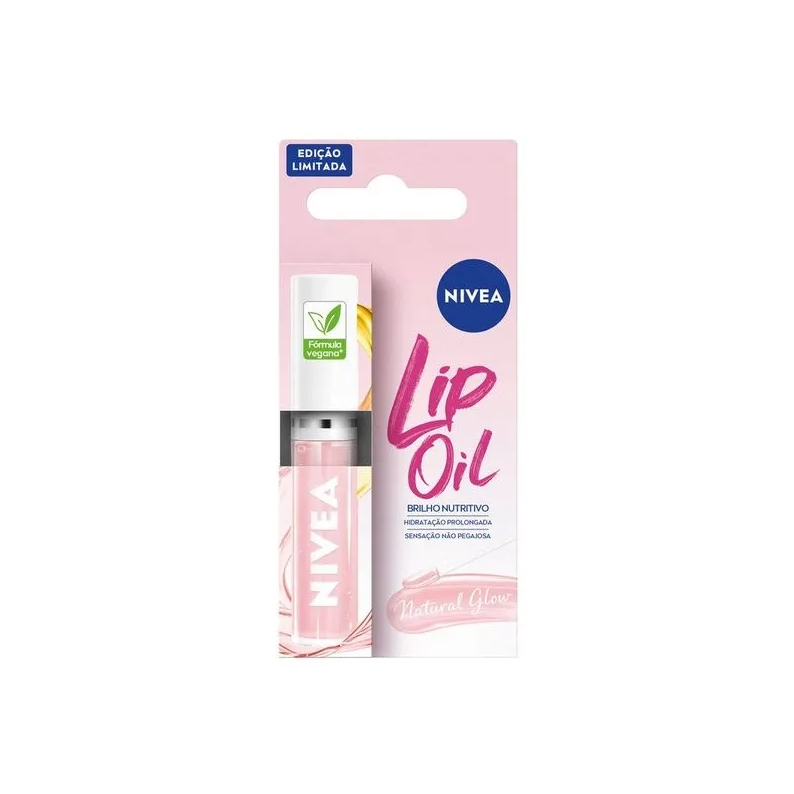 Hidratante Brilho Labial Nivea Lip Oil Natural Glow 5,5ml em Oferta na Shopee