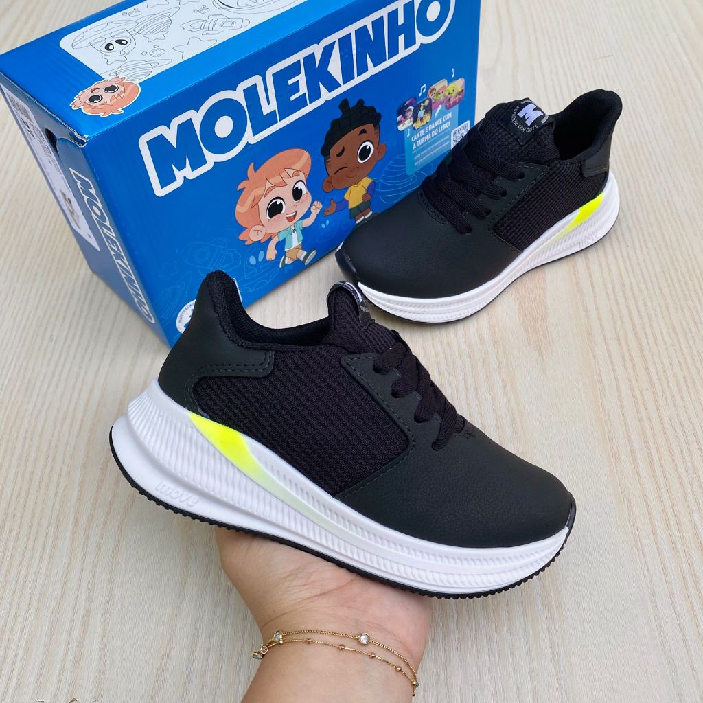 Tênis Sapato Infantil Menino Casual Molekinho Estilo Esportivo Confortável Acolchoado Escola em Oferta na Shopee