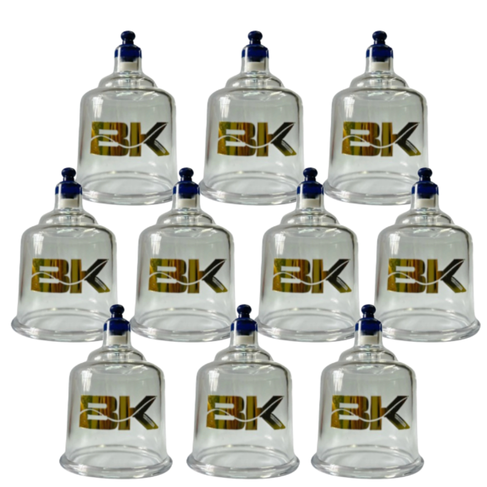 Kit 10 Copos De Ventosa BK - Acrilico Resistente - Compatível com Dong Yang