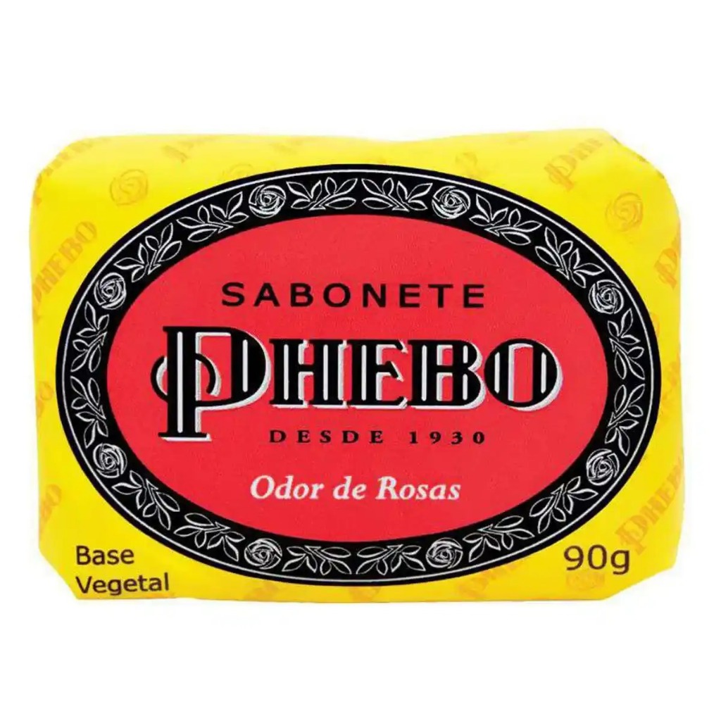 KIT Sabonete em Barra Phebo Tradicional Odor de Rosas 90g