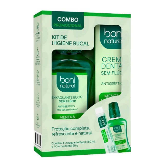 Kit Creme Dental + Enxaguante Bucal Melaleuca - Boni Natural em Oferta na Shopee