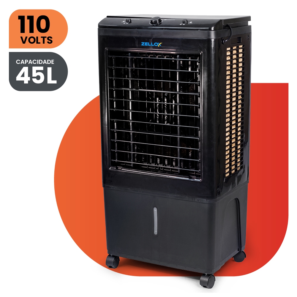 Climatizador de Ar Evaporativo Zellox ZLX-45 45L Portátil 4 em 1 - 110V em Oferta na Shopee