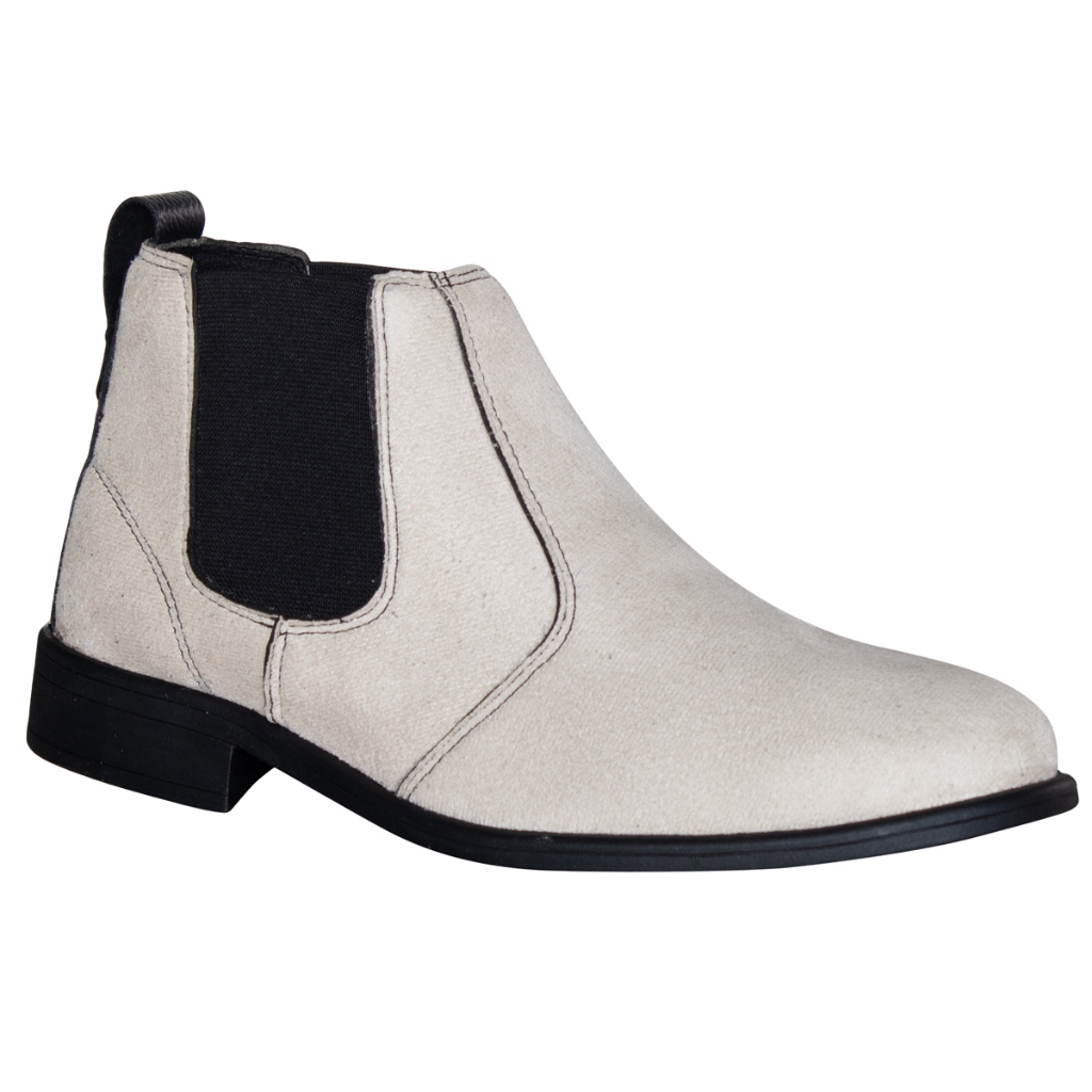 Botina Chelsea Masculina Couro Sintético Confortável | Antiderrapante | Casual e Social Camurça Areia