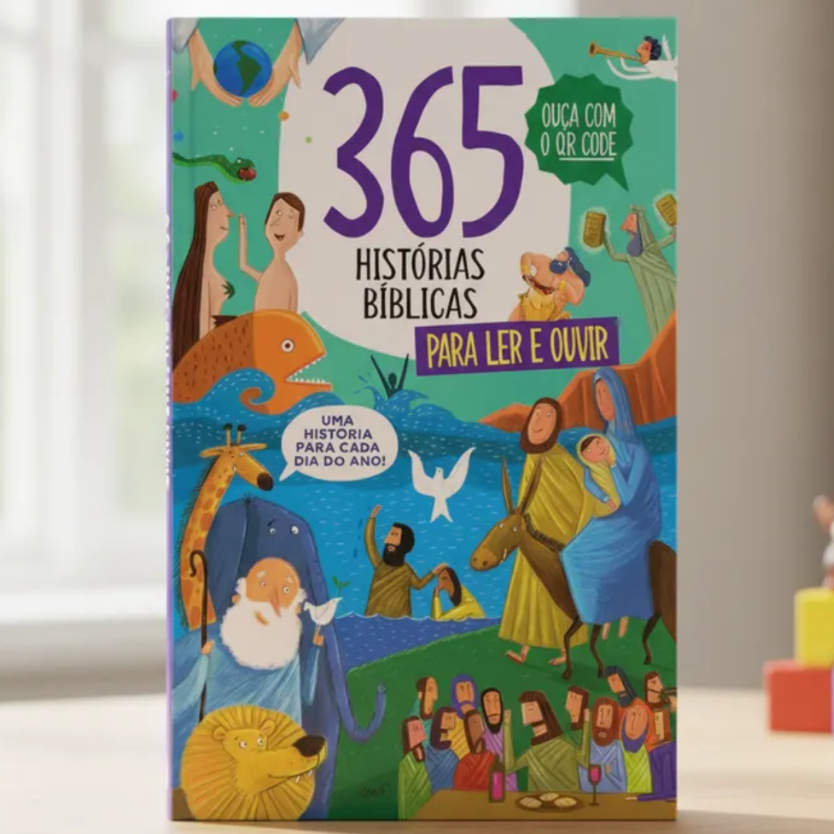 365 Historias Bíblicas Para Ler e Ouvir | Uma História Para Cada Dia do Ano | Livro Infantil