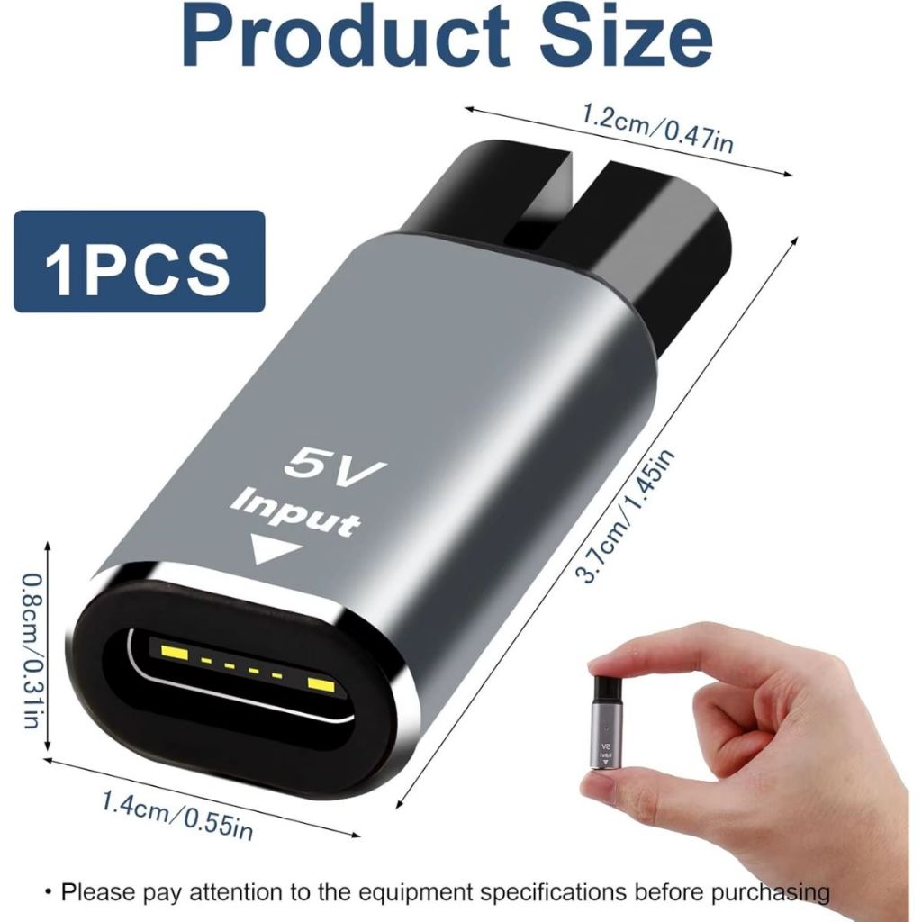 ADAPTADOR CARREGADOR  TIPO C PARA BARBEADOR ELÉTRICO PHILIPS