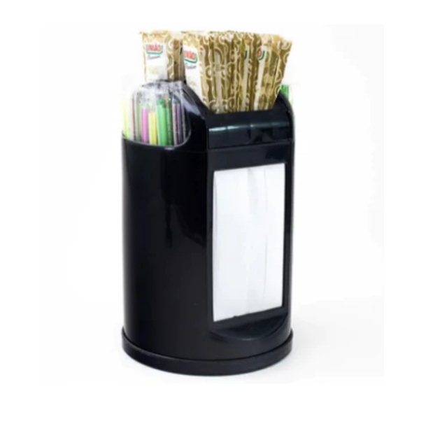 Kit Conjunto 10 Un Porta Guardanapo Canudo 2 em 1 Plastico Bar Pizzaria Restaurante Lanchonete Boteco (Envio Imediato)