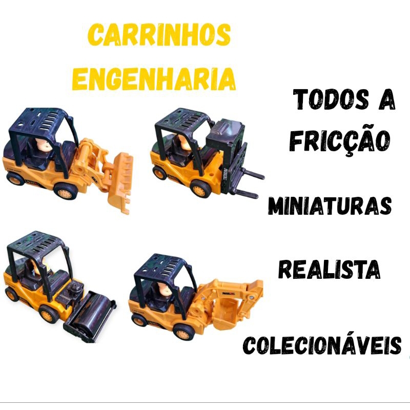 Mini máquina carrinho miniatura off road a ficção escavadeira empilhadeira