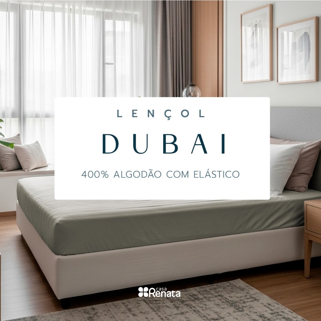 Lençol Queen Dubai 400 Fios 100% Algodão Egípcio em Oferta na Shopee
