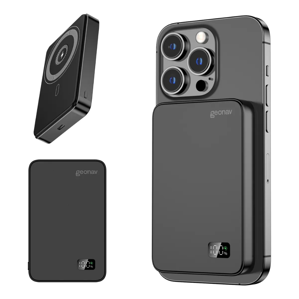 Power Bank Slim Pro 10.000mAh 3x1 Indução - Geonav em Oferta na Shopee