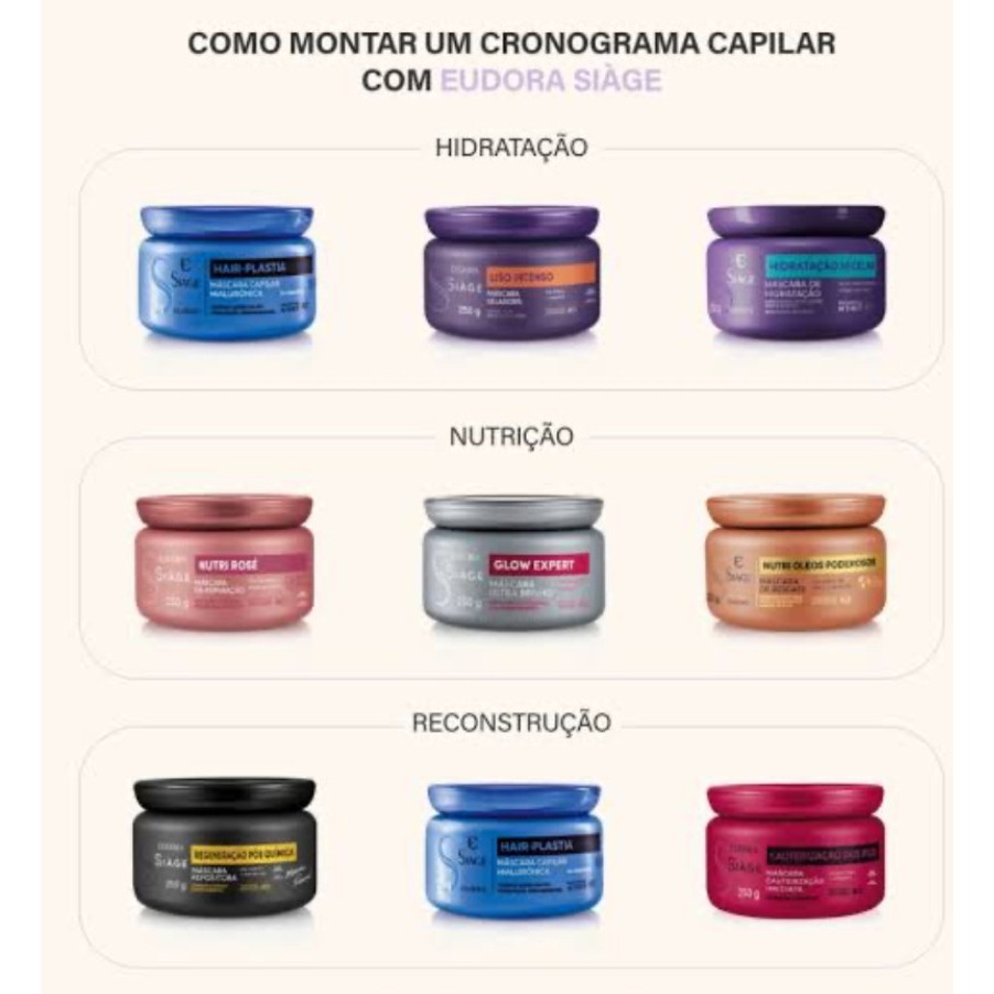 Eudora Máscara Siàge 250g (Escolha)
