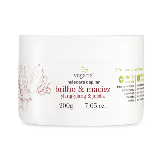 Vegana Mascara Capilar Brilho e Maciez 200ml WNF
