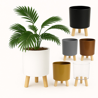 Cachepot Vaso Plástico Decoração Casa Plantas C/ Pé Moderno em Oferta na Shopee