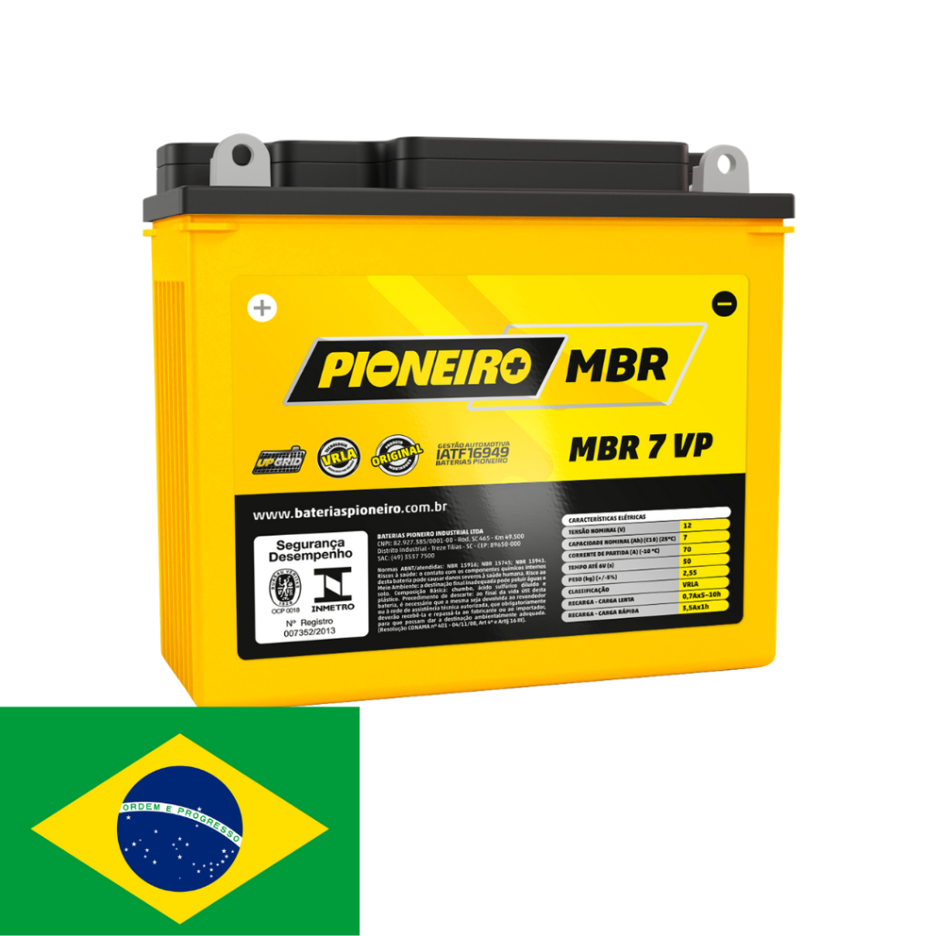 Bateria Moto Honda Xr 200 R Mbr 7 Vp 12v 7ah