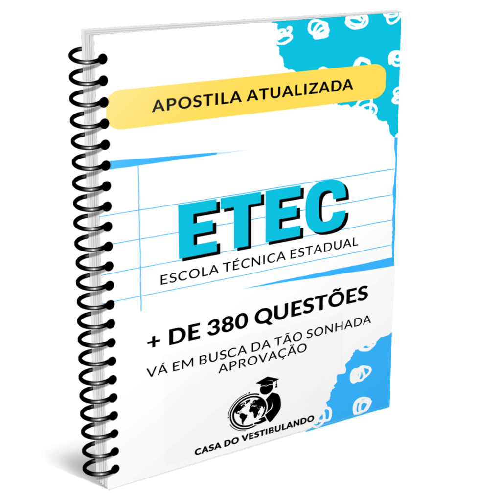 APOSTILA ETEC / VESTIBULINHO 2026 + de 380 Questões Oficiais Organizadas + Gabaritos em Oferta na Shopee