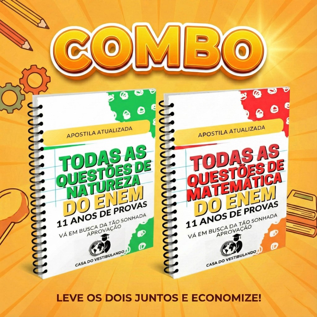 KIT ENEM - 11 ANOS DE MATEMÁTICA + 11 ANOS DE CIÊNCIAS DA NATUREZA