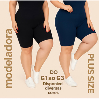 Bermuda Feminina Suplex Plus Size em Oferta na Shopee