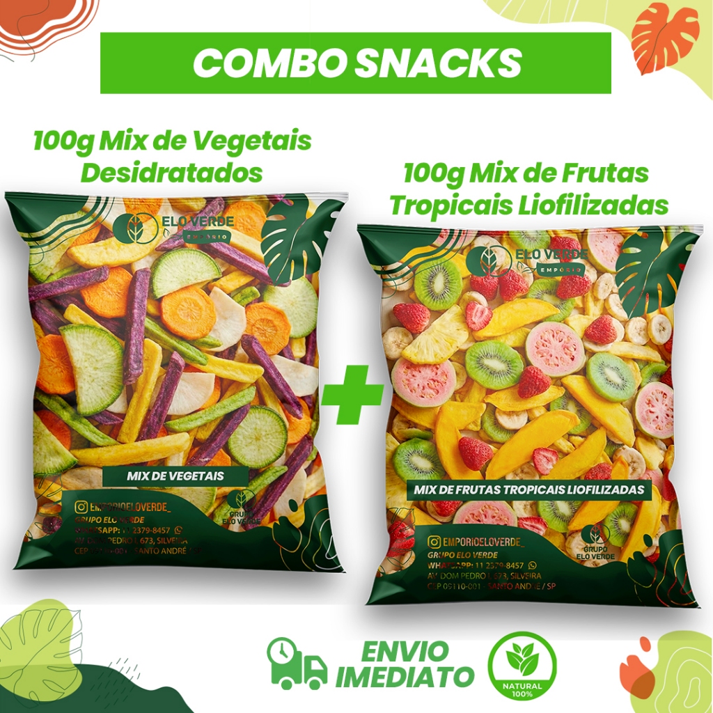 Kit Frutas Liofilizadas + Mix de Vegetais – Mix Completo em Oferta na Shopee