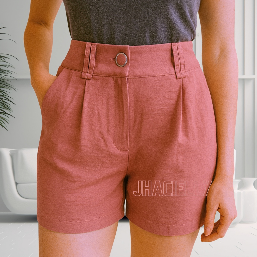 Short Feminino Alfaiataria Marrant Super Confortável Elegante com Bolso Elegante Verão 2025 em Oferta na Shopee