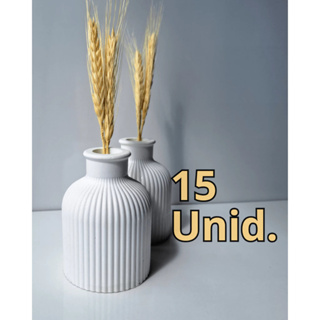 Kit 15 Vasos 10x8 Branco Gesso Decoração Centro Mesa Festa em Oferta na Shopee