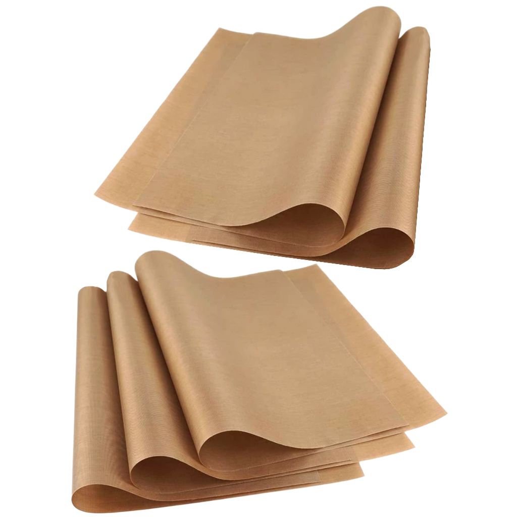 5 Mantas Teflon P/ Sublimação em Prensa Térmica, Forno e Churrasqueira, Reutilizável e lavável 60x40 Cm Sem Adesivo
