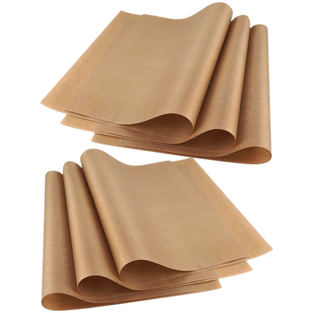 6 Mantas Teflon P/ Sublimação em Prensa Térmica, Forno e Churrasqueira, Reutilizável e lavável 60x40 Cm Sem Adesivo