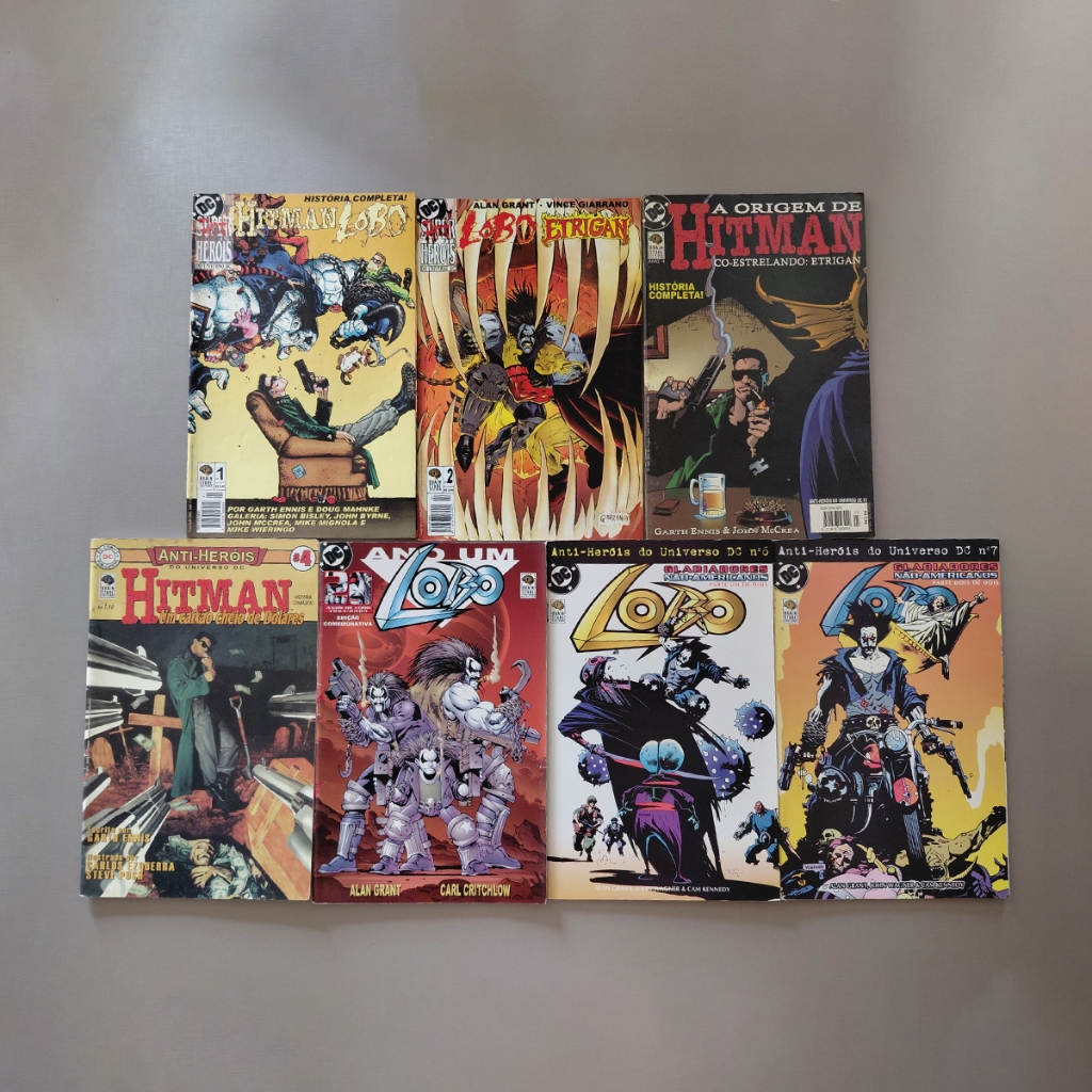 Anti-Heróis do Universo DC 1 a 7 - Completo - Hitman, Lobo e Etrigan