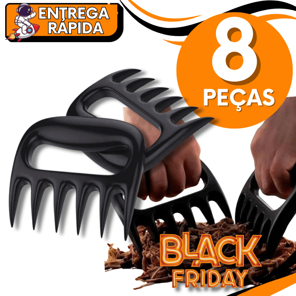 Garra de Urso Desfiar Carne Churrasco Saladas Multiuso Premium Utilidades Premium
