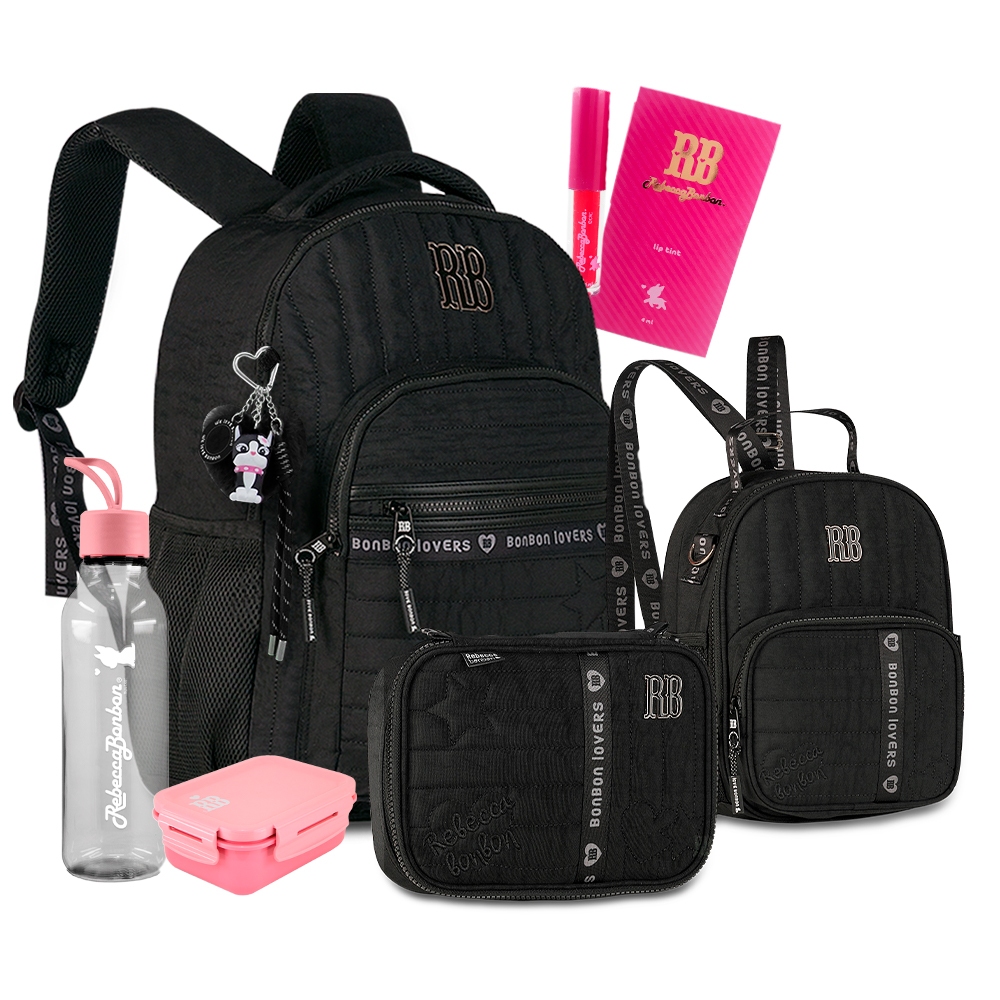 Kit Mochila Rebecca Bonbon Lancheira Térmica Alça 2 Em 1 Estojo Box Escolar Volta As Aulas 2026 Teen em Oferta na Shopee