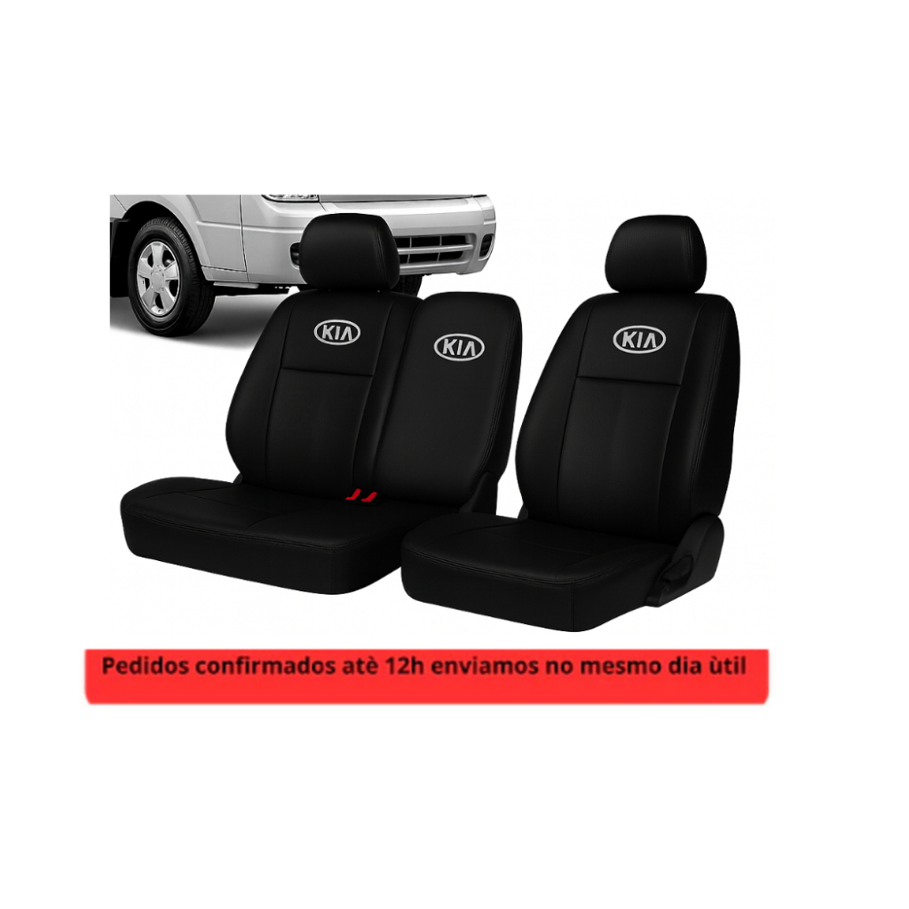 caminhao kia bongo jogo de capas de bancos tecido couro impermeavel em Oferta na Shopee