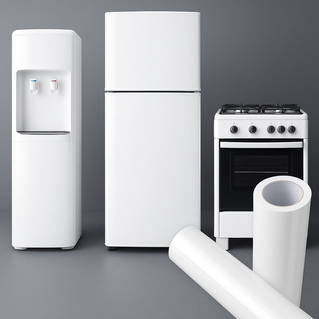 Imagem Adesivo Vinil Branco Fosco ou Brilho – Armário Cozinha Geladeira Móveis – 1/2/3/6/10/12 Metros