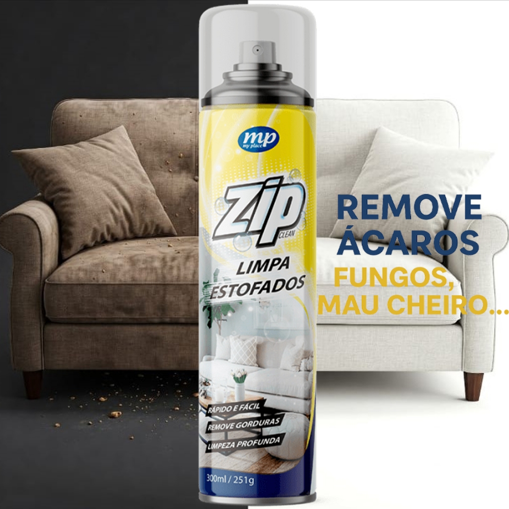 Limpa ESTOFADOS Espuma Para Limpeza de Estofados Spray Zip Clean 300ml — imagem 2 de 2