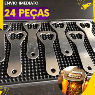 Abridores de Garrafa em Aço Inox Reforçado - Modelo Boteco 10cm (24, 15, 12 ou 10 un) em Oferta na Shopee