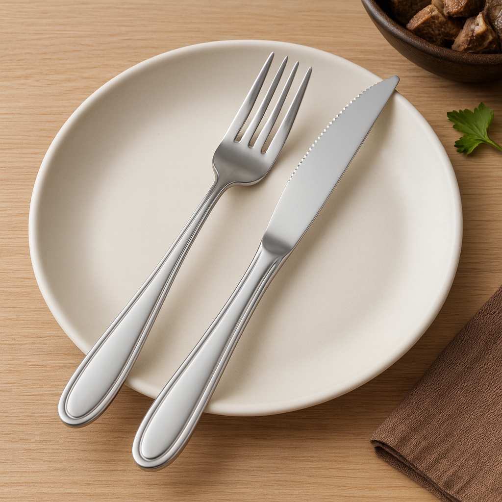 KIT 24 PEÇAS . 12 FACA DE CHURRASCO , 12 GARFO DE MESA - GAMMA CLASSICO