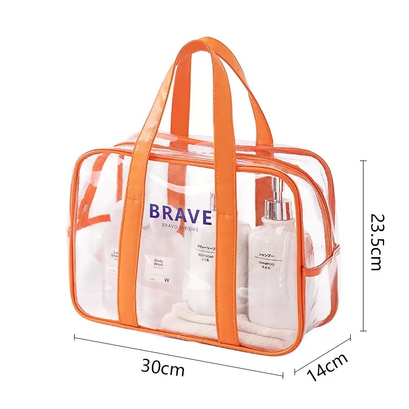 Sacola Transparente Bolsa PVC Jumbo Praia Presidio Maternidade Reforçado Cristal J046 em Oferta na Shopee
