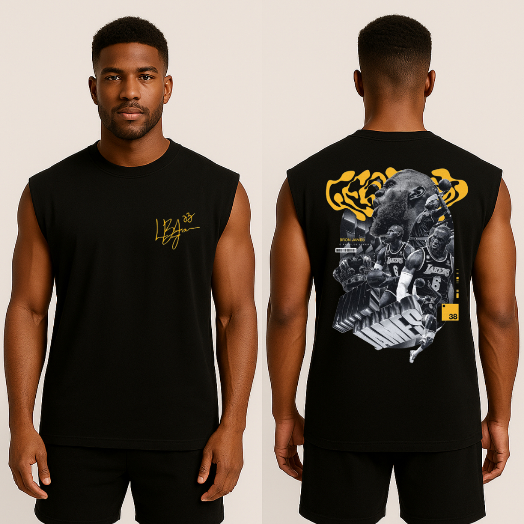 Camiseta regata masculina over machão nba lebron james treino academia basquete lakers