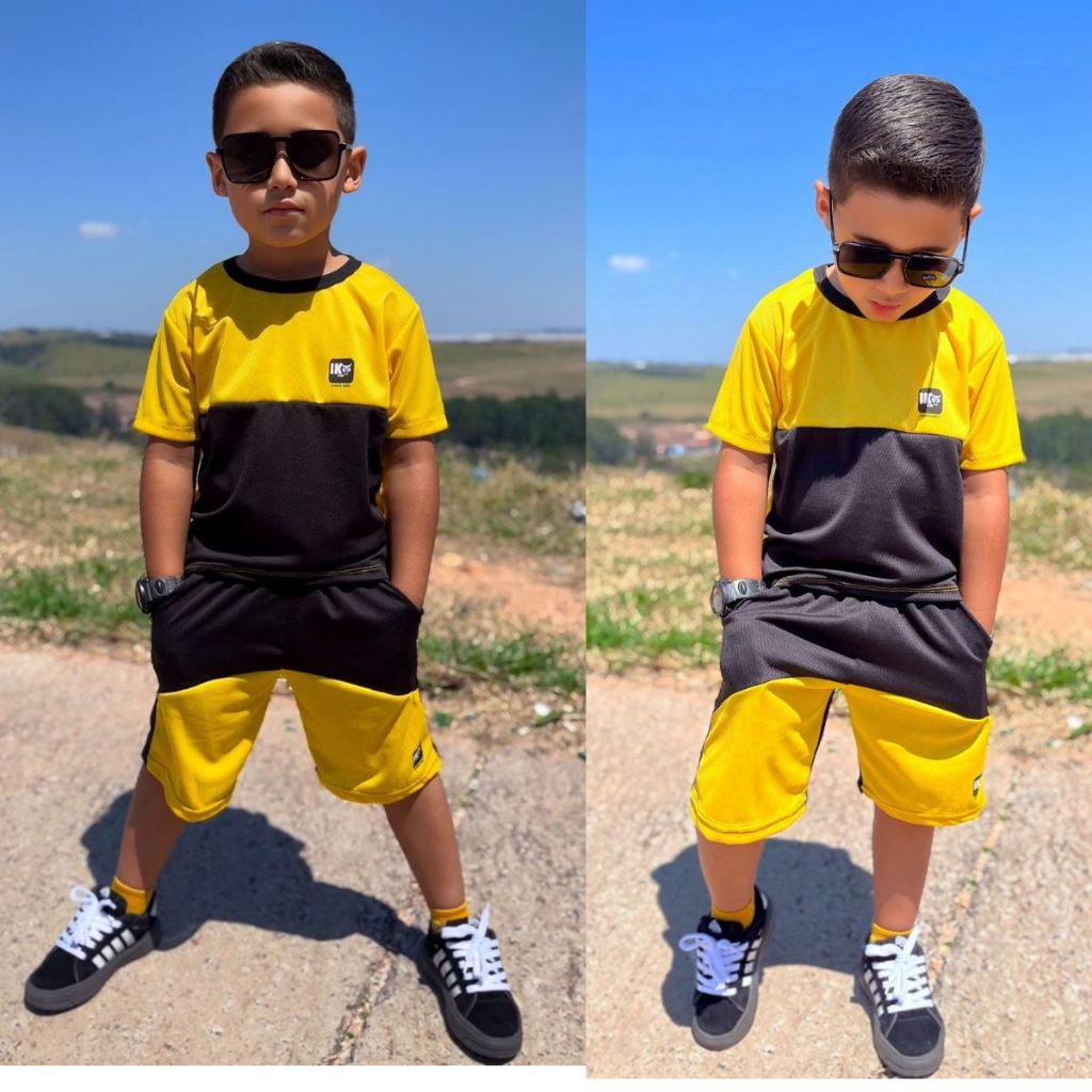 Conjunto Short e Camisa de menino Conjunto Estiloso 14