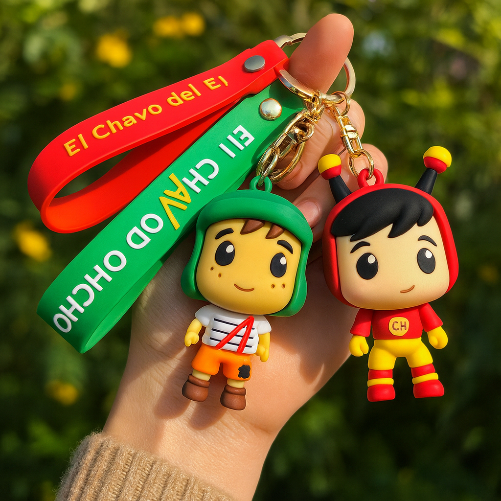 Chaveiro Chaves Chapolin Quico 3D Emborrachado Geek tipo Funko Pop Coleção Divertido