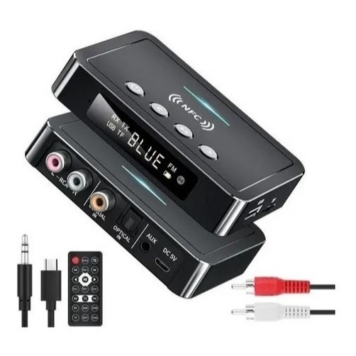 Receptor Transmissor De Áudio Spdif Nfc Usb Fm Bluetooth 5.0