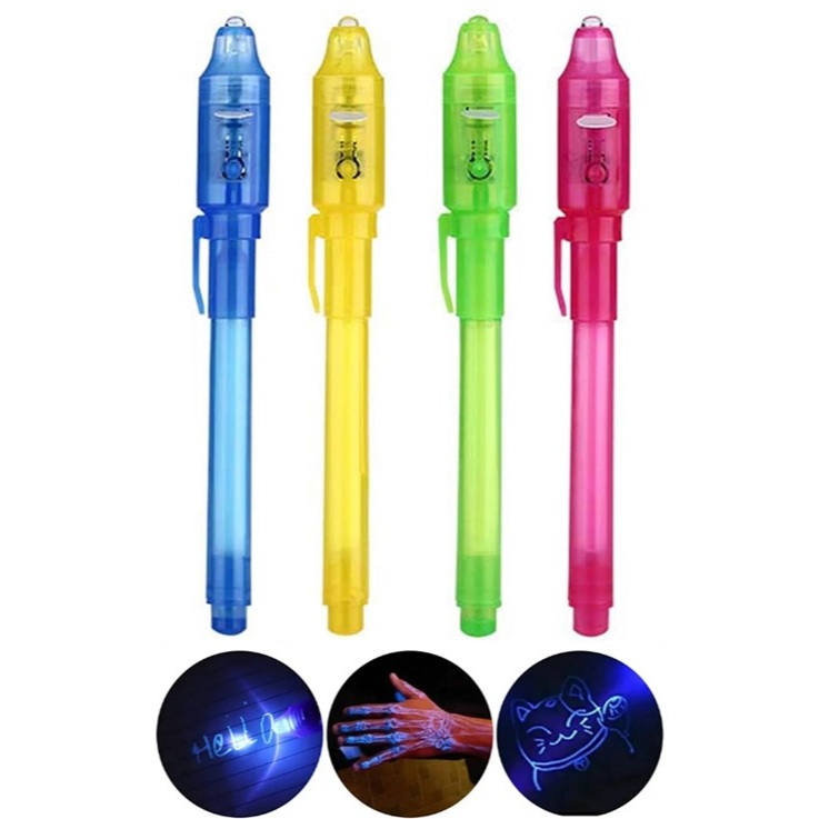 Caneta Magica Com Tinta Invisível E Luz Negra em Oferta na Shopee