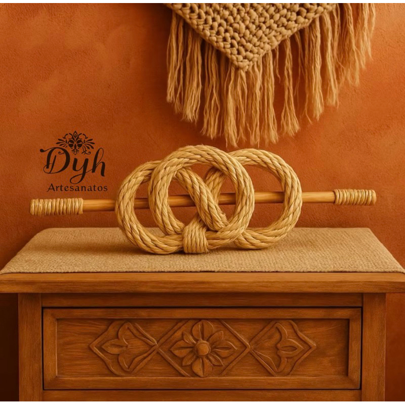 AURORA - artesanato, decoração rústica, decoração casa, decoração boho chic, enfeite sisal em Oferta na Shopee