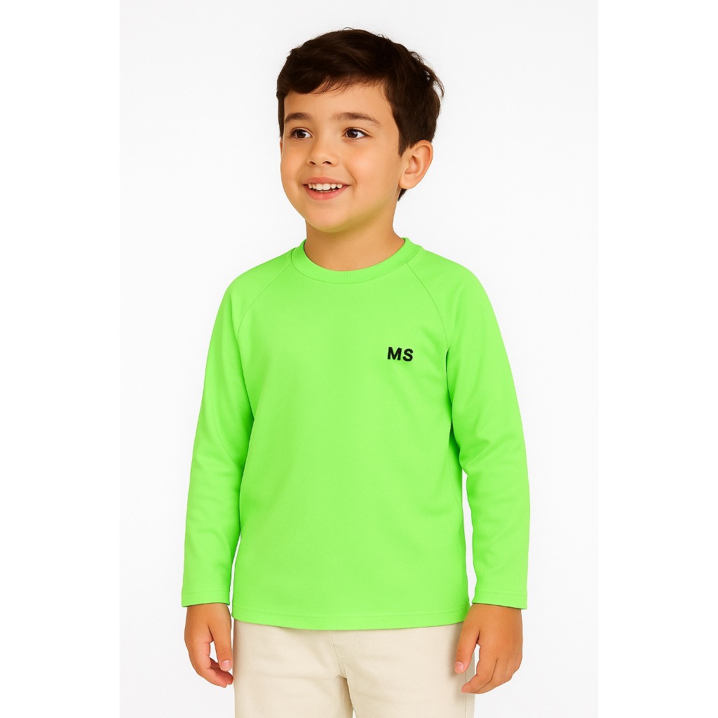 Camisa térmica Infantil e Juvenil Unissex proteção solar UV 50+ de 1 Ate 16 anos Blusa UV+