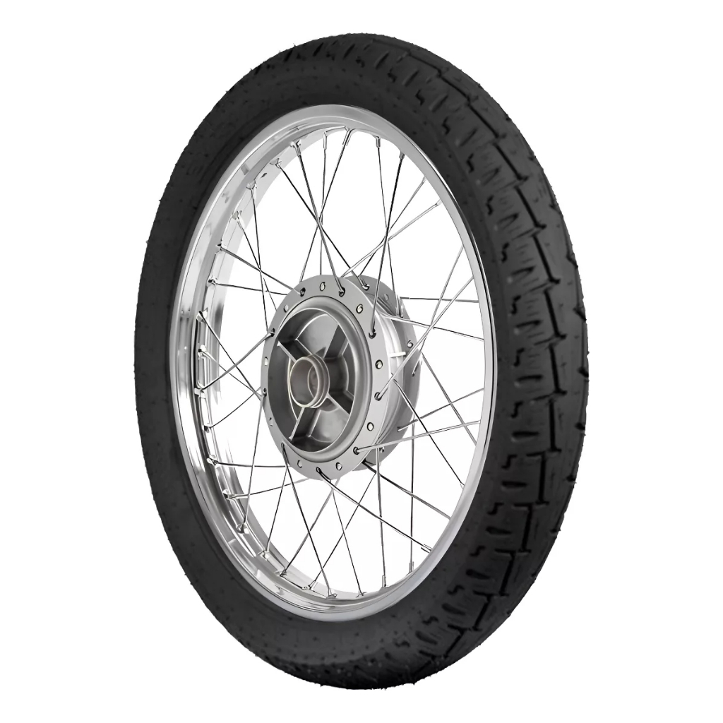 Roda Traseira Completa Montada Alinhada Titan 150 160 Fan 150 160 Start C/ Pneu Robust Raio 4mm