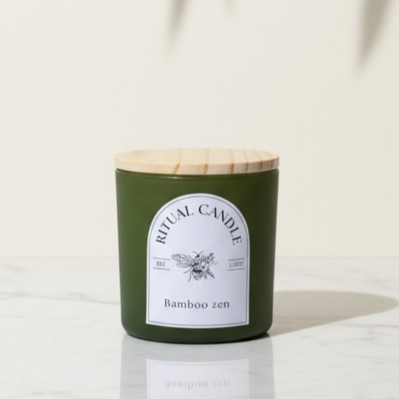 Imagem Vela Aromática Bamboo Zen Premium – Aroma Refrescante de Spa, Cera de Coco Natural, Presente Sofisticado e Decoração