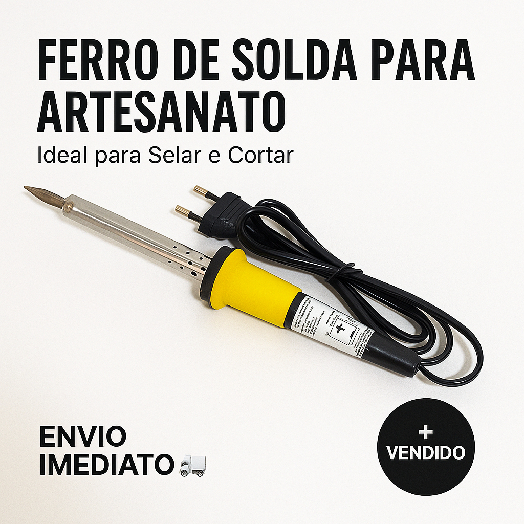 Ferro de Solda para Artesanato Feltro/Selar/Cortar 110V 220V Profissional