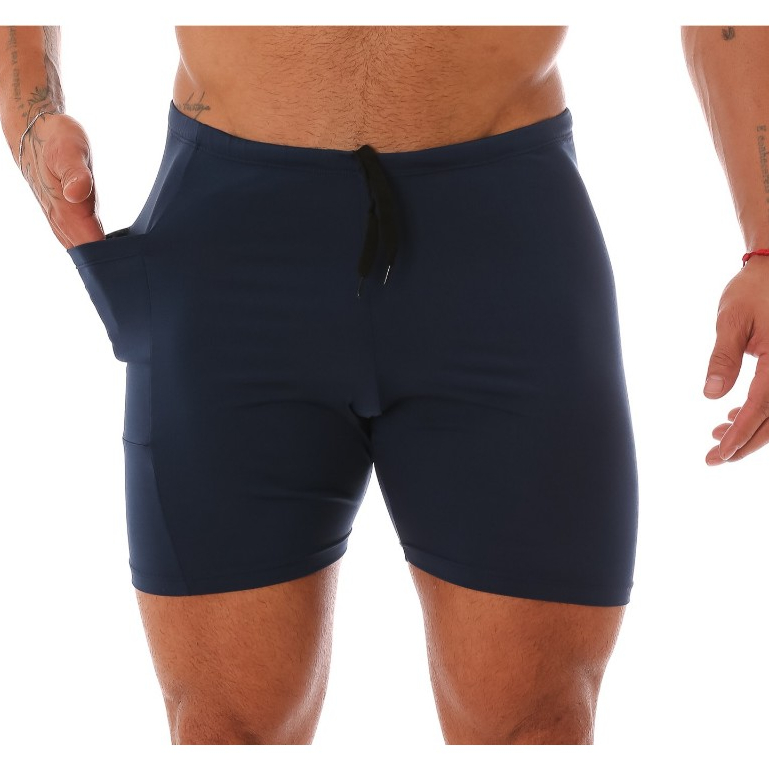 Shorts De Compressão Masculino Bermuda com Bolso Celular Academia Fitness Musculação