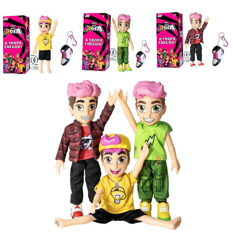 kit Bonecos tropa dos Rosas Void +Leozin + Robson Originais Babybrink em Oferta na Shopee