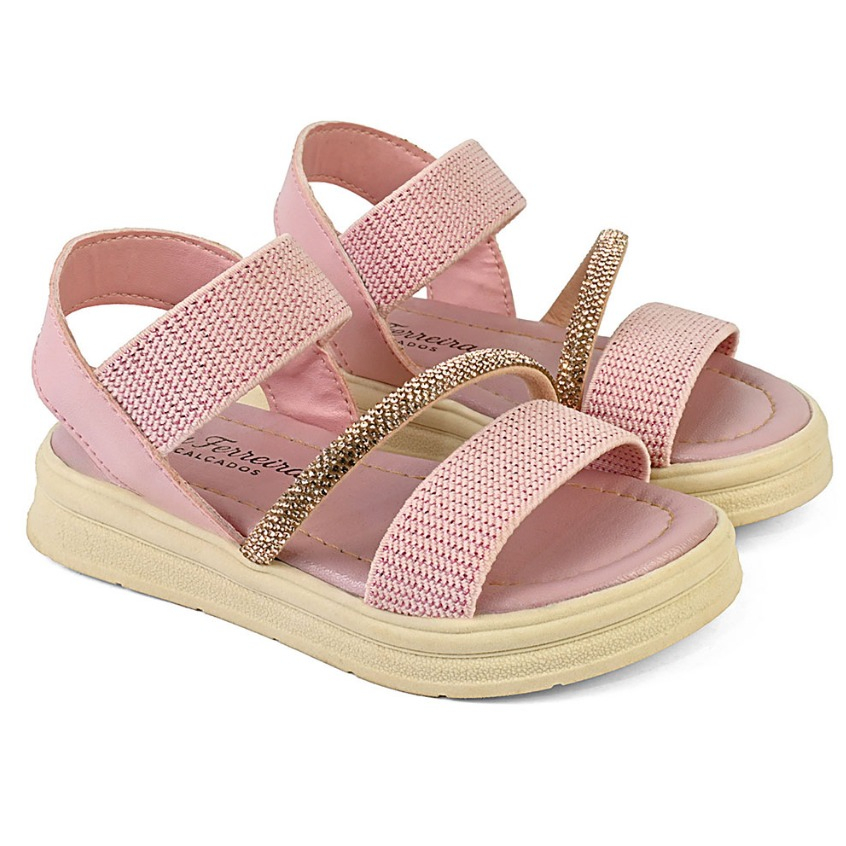 Sandaila Infantil Menina Moça Luxo Ajuste Facil Rasteirinha Final de Ano em Oferta na Shopee