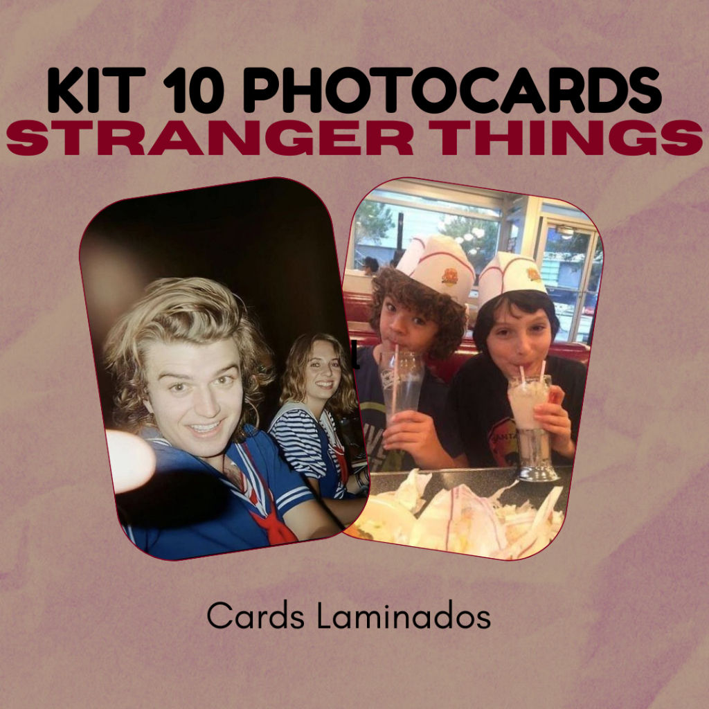 KIT 10 PHOTOCARDS STRANGER THINGS em Oferta na Shopee